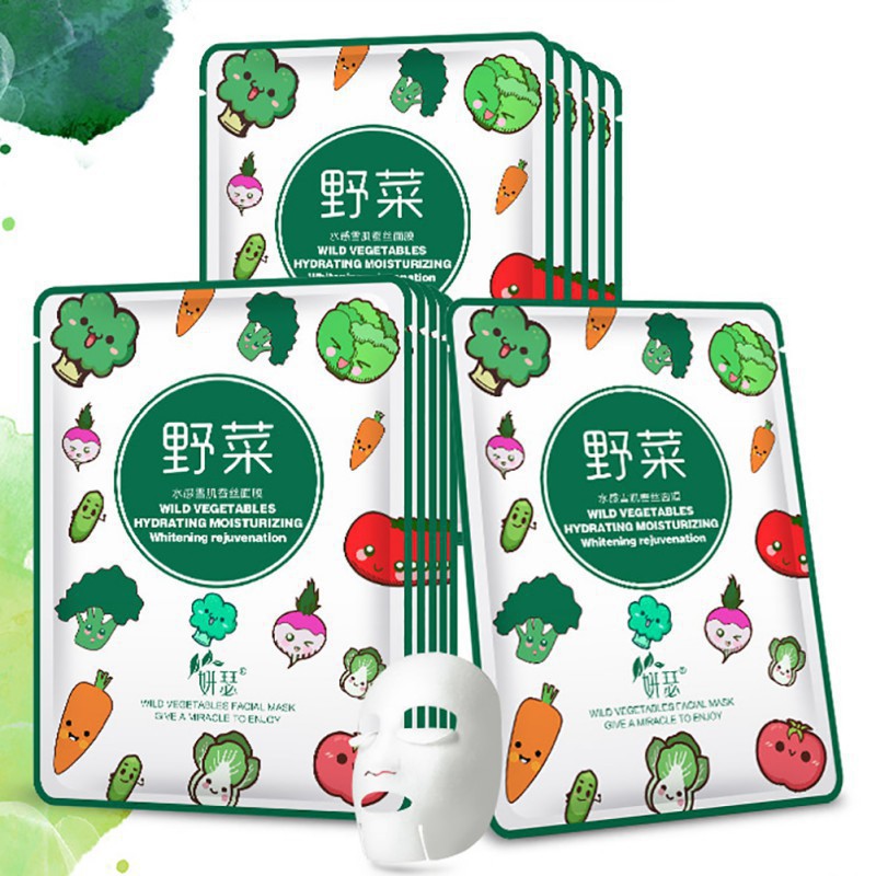 Mặt nạ giấy dưỡng ẩm làm mềm da chiết xuất rau củ quả tự nhiên