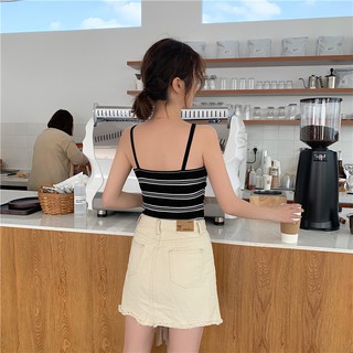 Áo thun quây đen sọc trắng DA325