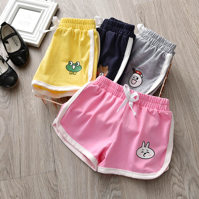 Quần Short Thể Thao Chất Liệu Cotton Mềm Mại In Họa Tiết Hoạt Hình Thời Trang Mùa Hè Cho Bé Gái 2 -