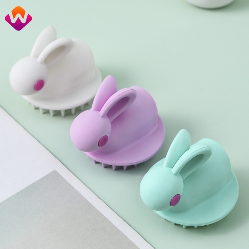 Bàn chải gel mềm mát xa da đầu dùng khi tắm gội cho người lớn và trẻ em