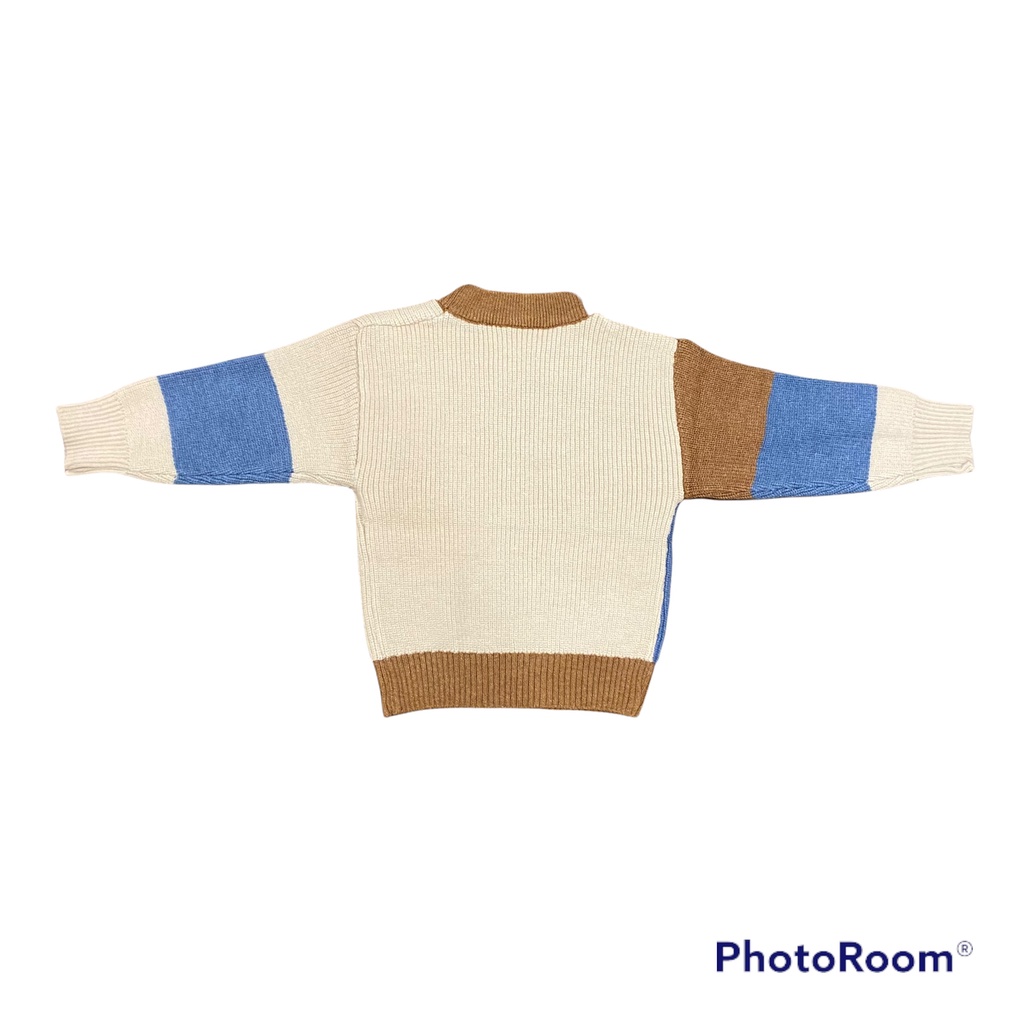 Áo len bé trai cổ tròn, áo thu đông bé trai chất len dệt kim Quảng Châu mềm, đẹp, sành điệu size 10-18kg Kidstore