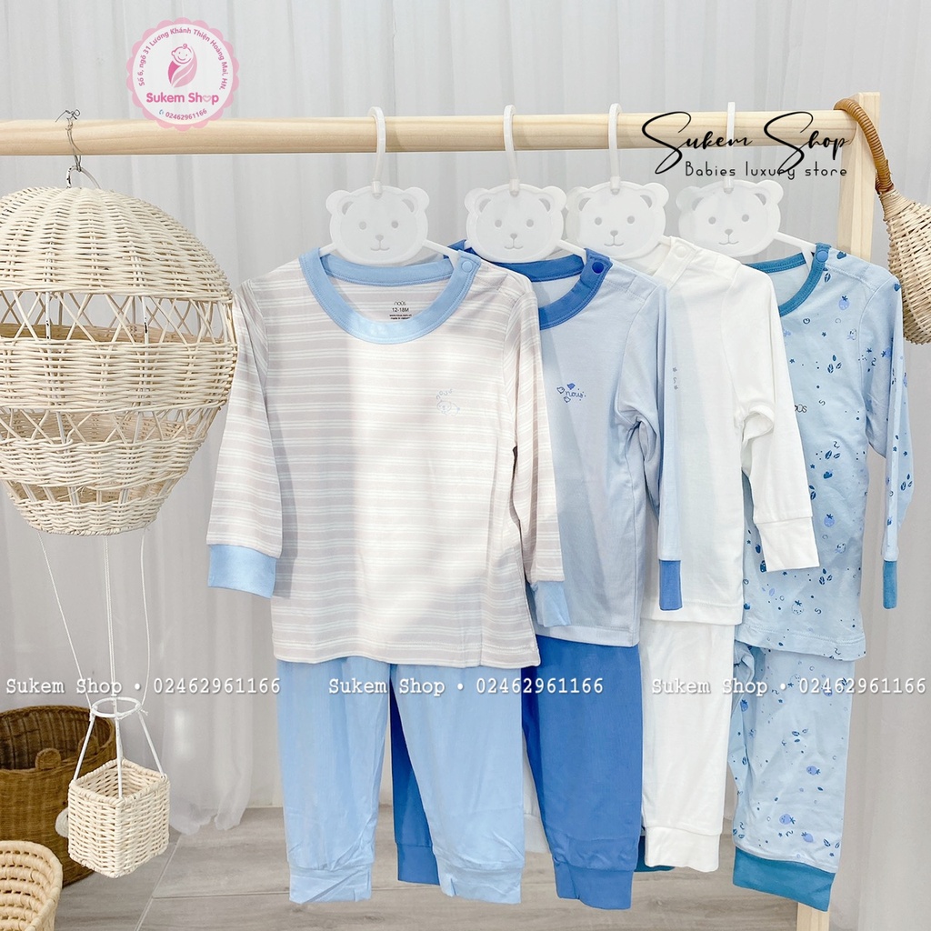 Bộ Dài Tay Nous/Bộ Cài Vai Dài Nous Chất Mềm Mịn Cho Bé