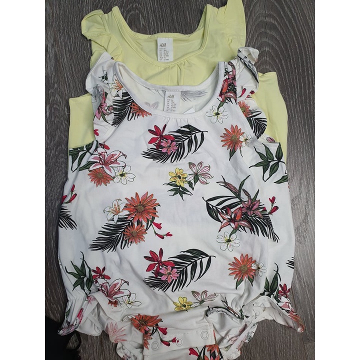 Set 2 body cánh tiên chất cotton mềm mịn H&M HM Auth