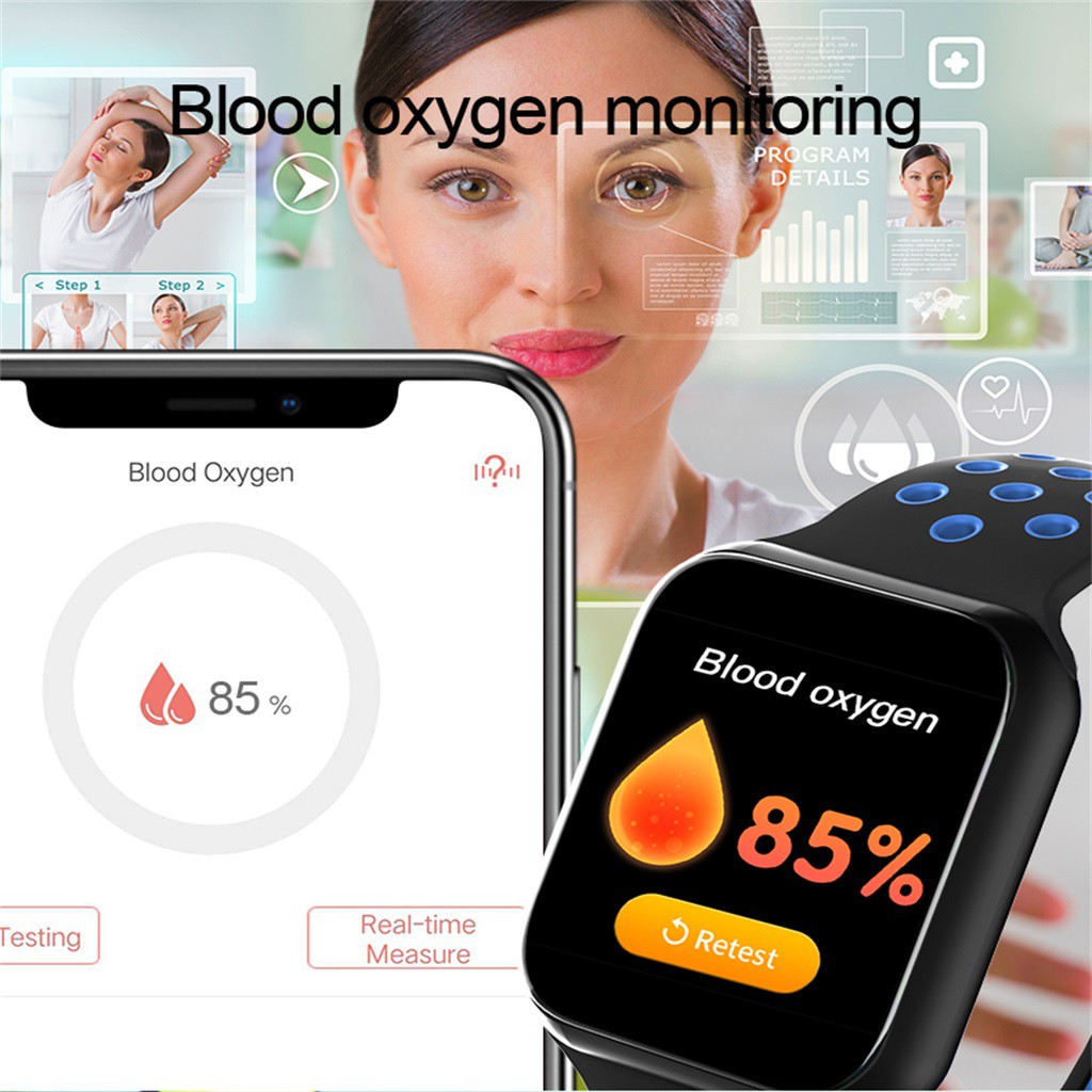 port Fitness Tracker F8 mart Heart Rate Monitor Wristband