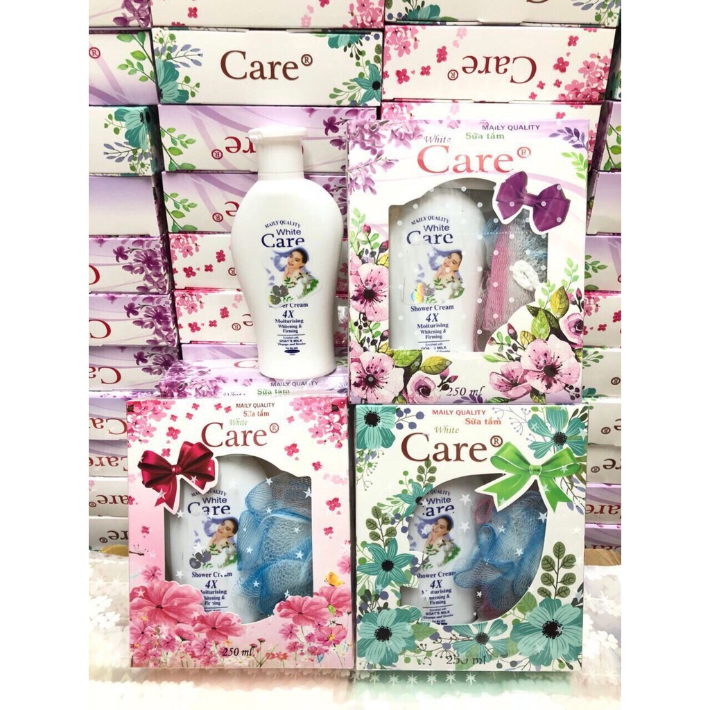 Sữa Tắm Dê White Care 4x - Tặng Kèm Bông Tắm