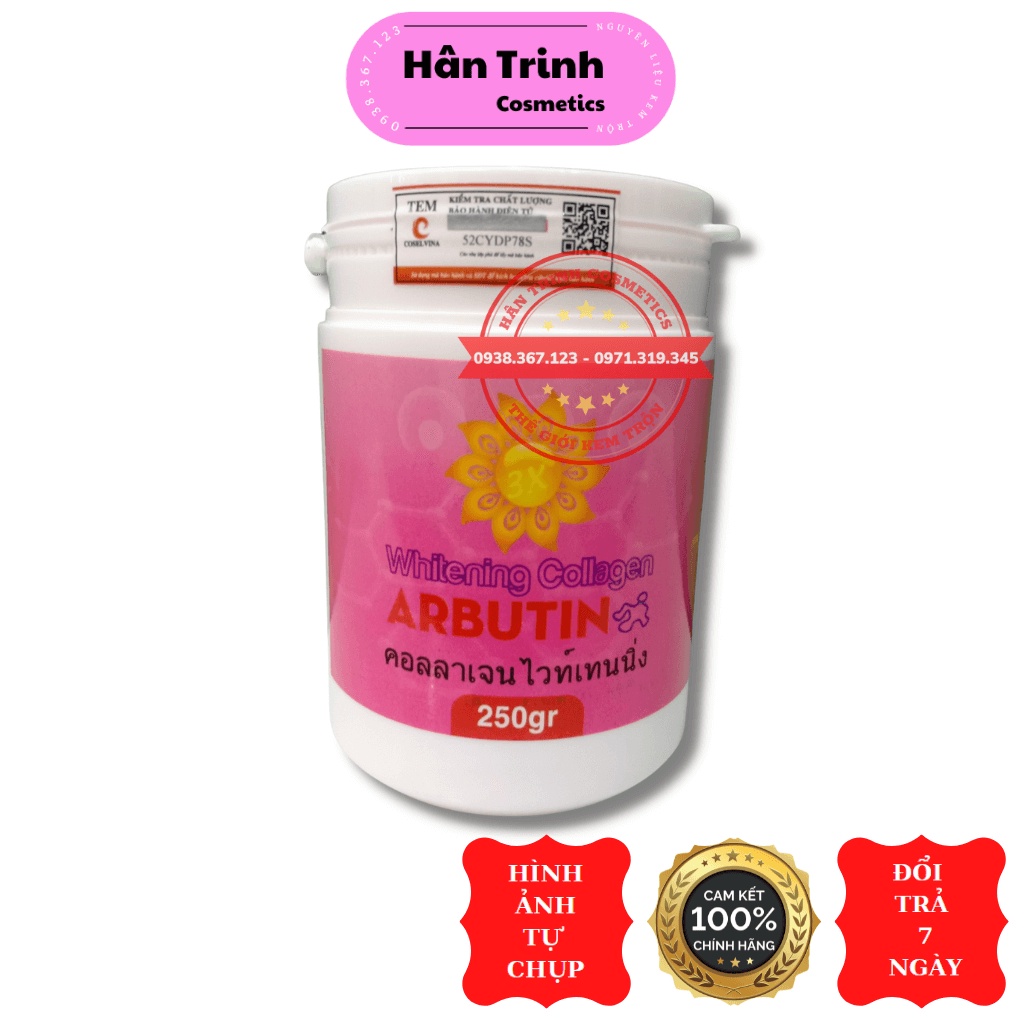 Kem Kích Trắng Arbutin Thái Lan Màu Hồng Hủ 250g - Mỹ Phẩm Hân Trinh