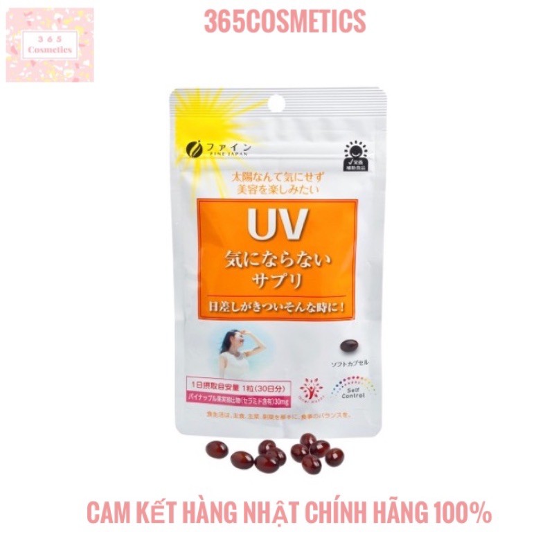 Viên uống chống Nắng UV Care Plus Fine Japan Nhật Bản túi gói 30 viên | BigBuy360 - bigbuy360.vn