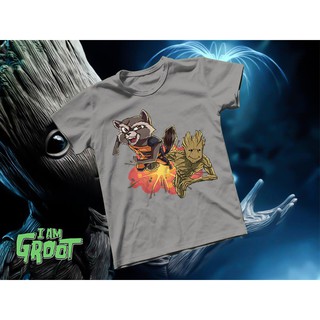 Áo thun Cotton Unisex - Movie - Groot - Groot và rocket