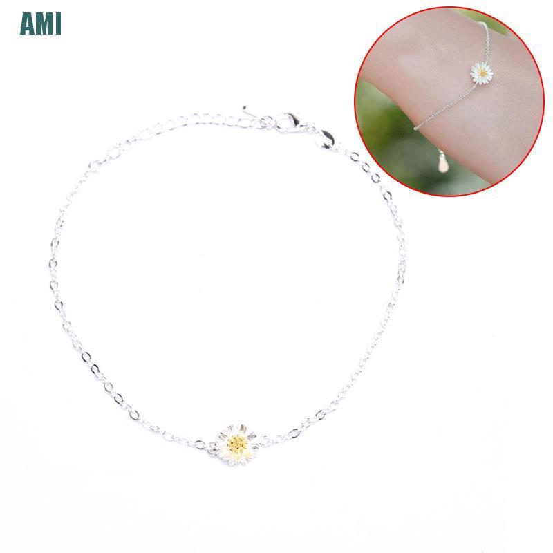 Vòng tay hình hoa cúc đơn giản thời trang cho nữ