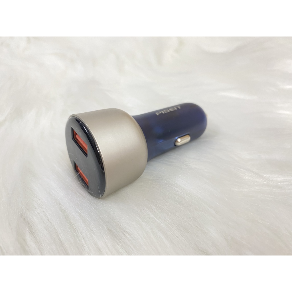 Sạc trên ô tô PISEN QUICK Digital  Dual Car, sạc nhanh đồng thời 2 thiết bị, công suất sạc tối đa 27W, model: LP-CC30