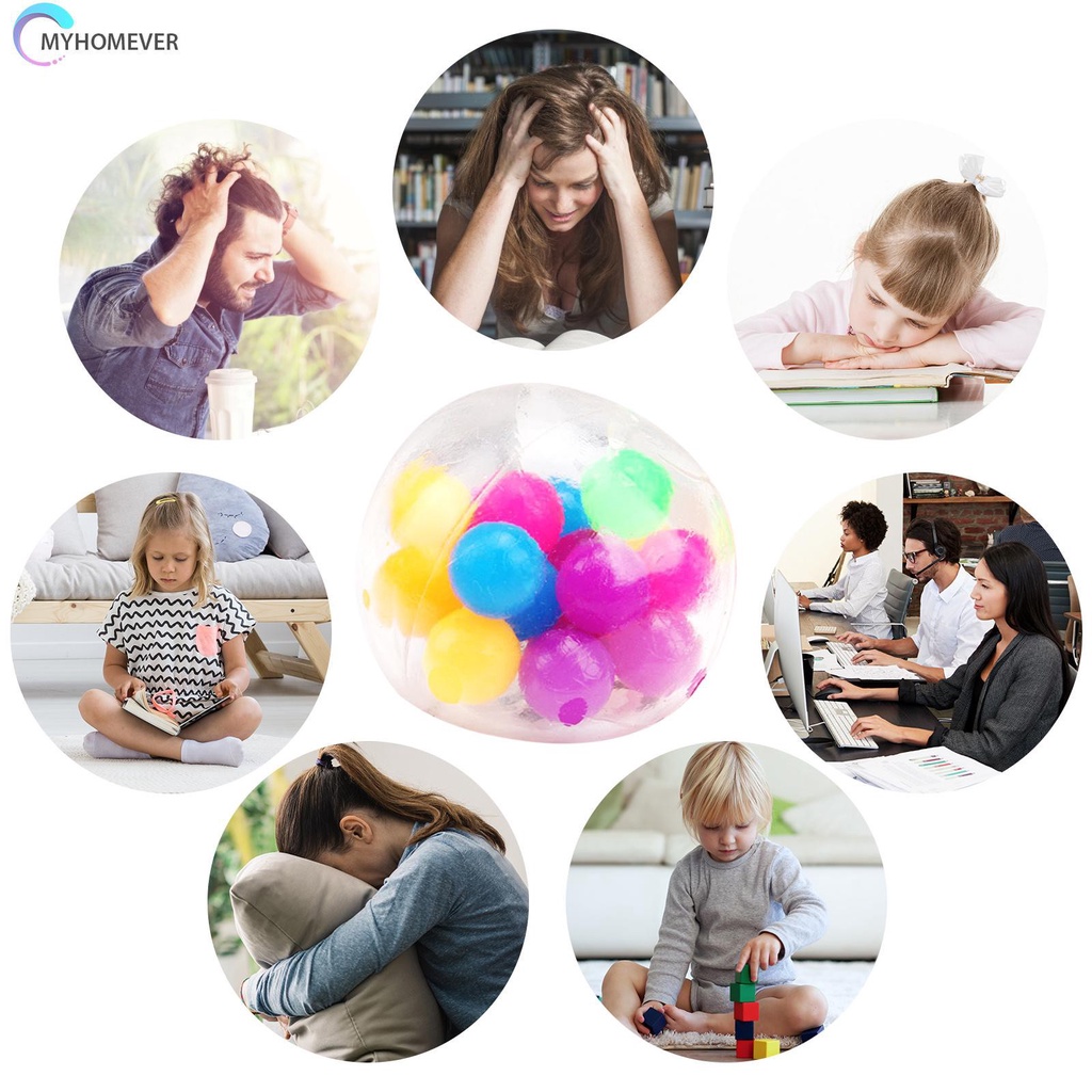 Pop It Fidget Đồ chơi Stress Relief Balls for Kid Adult, Squeeze Sensory Đồ chơis for Autism, Tension