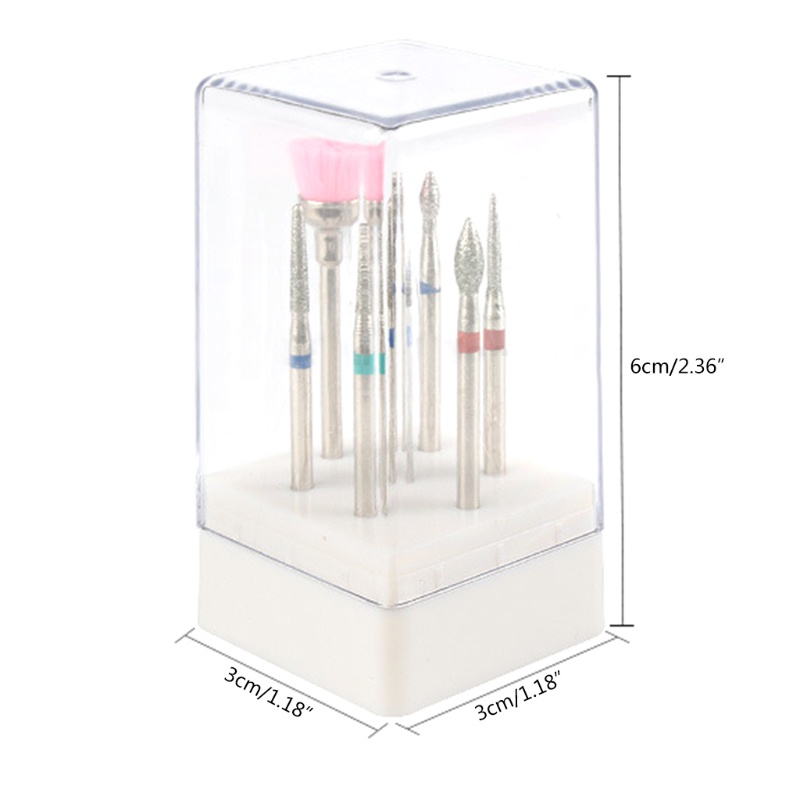 Bộ 7 Mũi Khoan Thép Vonfram Chuyên Dụng Cho Máy Mài Móng Điện