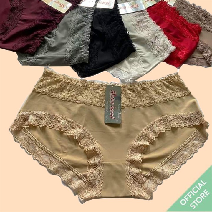 Quần lót nữ Sisterhood 9836 chất thun lạnh, quần chip phối viền ren mềm mát  FREESIZE 45-52kg, LAVENUSA,LOT STORE