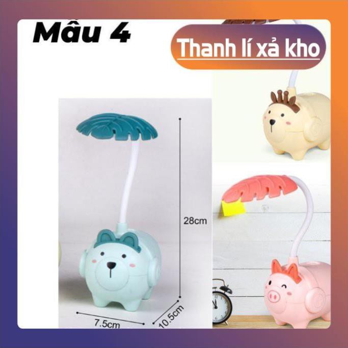 [GIẢM GIÁ ĐẬM SÂU] Đèn học để bàn mini hình thú dễ thương, đèn led mini để bàn tích điện tiện lợi