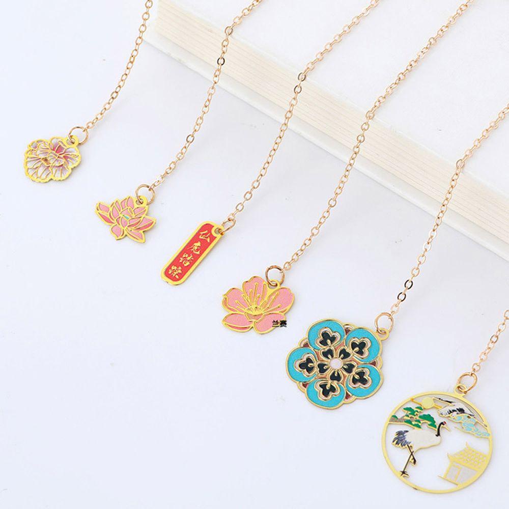 Lakamier Đánh Dấu Trang Sách Bằng Đồng Thau Phối Tua Rua Phong Cách Retro Cho Học Sinh / Văn