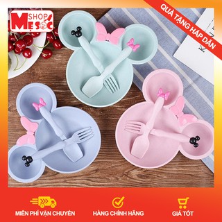 ✨✨✨siêu sale ✨✨✨bộ ăn dặm lúa mạch mickey ngộ nghĩnh cho bé