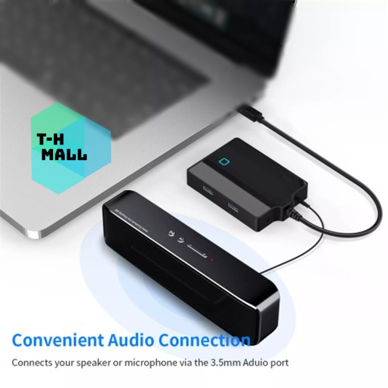 Bộ Chuyển Đổi Hub 8 trong 1 Type C Sang HDMI VGA USB 3.0 AUDIO AUX Type-C 8 in 1 cho Laptop Điện thoại