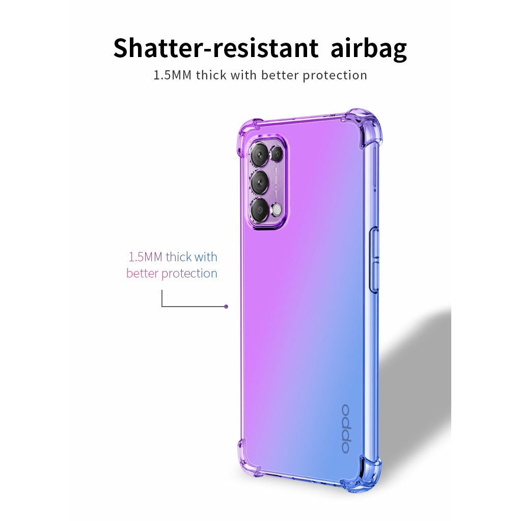 Ốp lưng Oppo Reno 5 / Reno 5 5G / Reno6 Z 5G / Reno 6 5G / Reno 7 5G dẻo đa sắc TPU lồi 4 góc chống sốc cao cấp