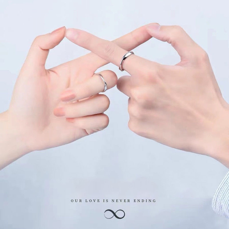 Nhẫn Đeo Tay Kiểu Dáng Đơn Giản Thời Trang Cho Cặp Đôi
