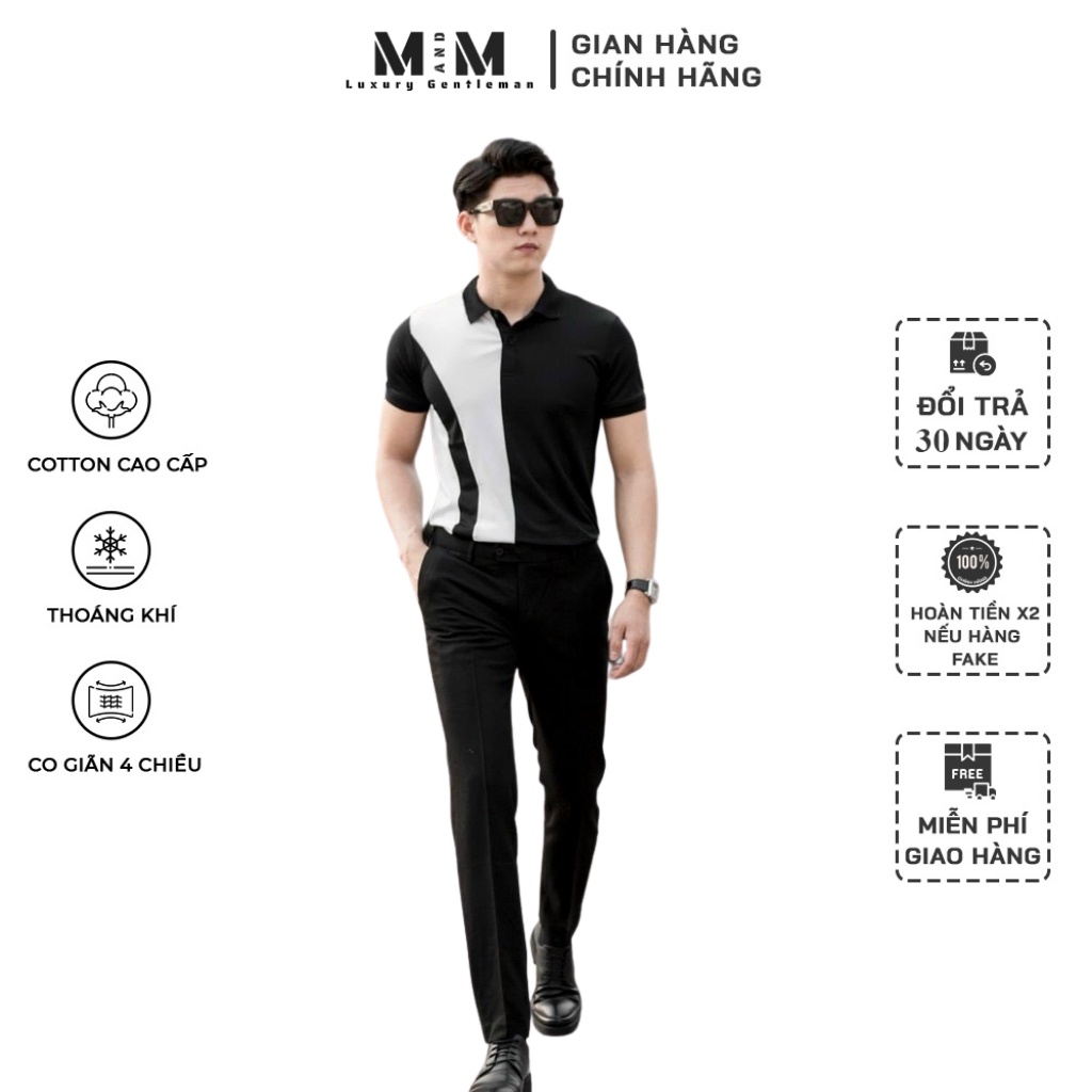 Áo Thun Nam, Áo thun polo nam MAM cổ bẻ ngắn tay cao cấp, vải Cotton co giãn,dày dặn,form regular fit | BigBuy360 - bigbuy360.vn