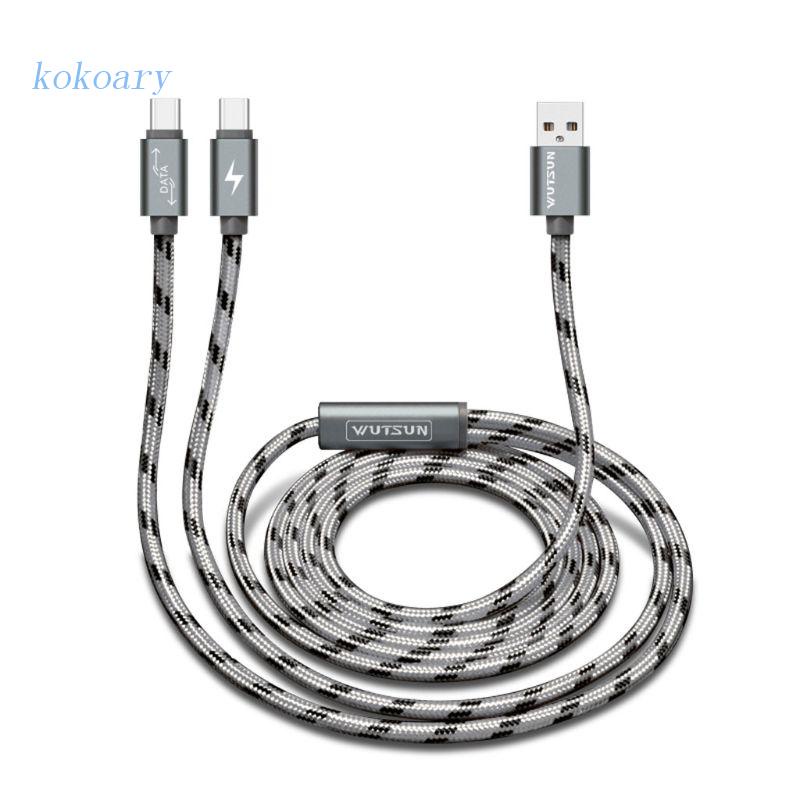 Đầu Chia Cổng USB 2.0 Type A Sang Hai Cổng USB C 2 Trong 1 Tiện Dụng