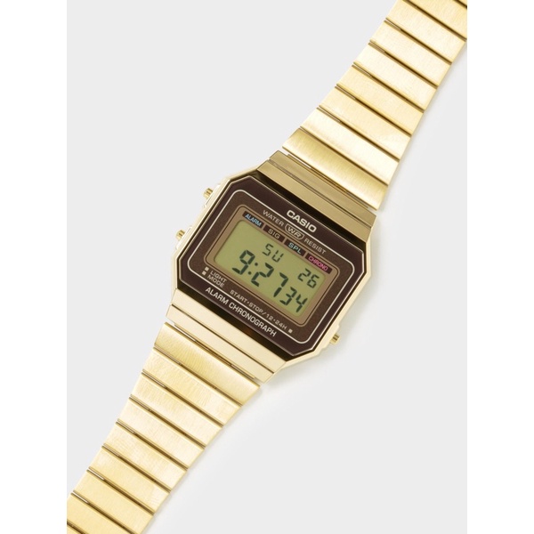 Đồng hồ chính hãng CASIO unisex A700 mạ vàng/ bạc siêu mỏng