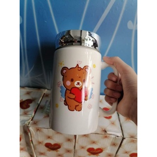 Ly sứ giữ nhiệt nắp tráng gương cao cấp