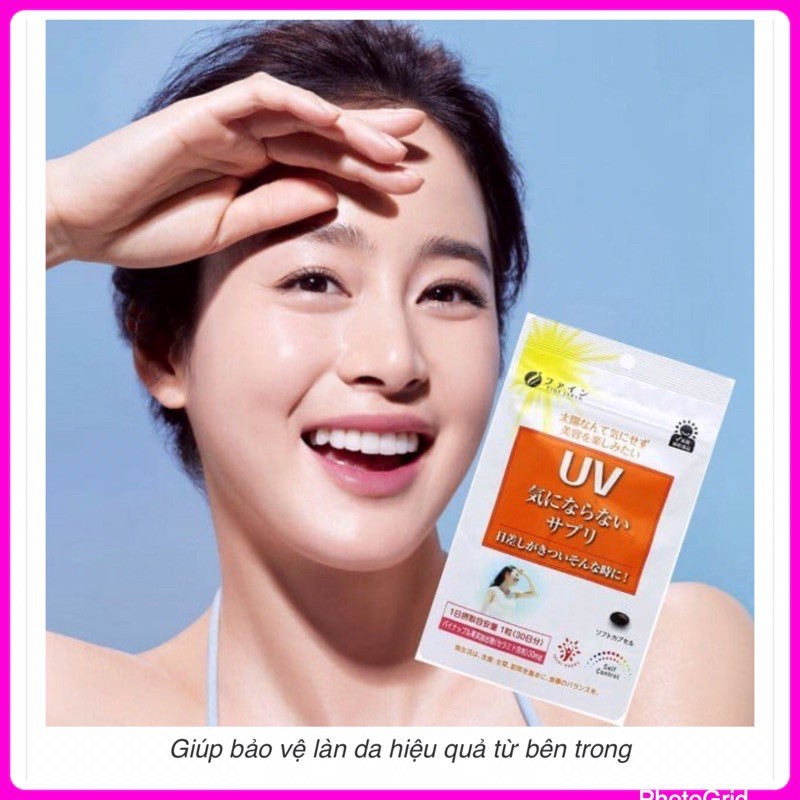 Viên uống chống nắng UV Fine Japan 30 viên/gói, chống nắng suốt 24h