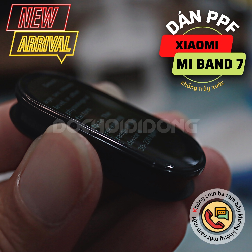 DÁN BẰNG NƯỚC- MIẾNG DÁN PPF BỘ 4 MIẾNG ĐỒNG HỒ Mi Band 7 Trong, Nhám Cao Cấp