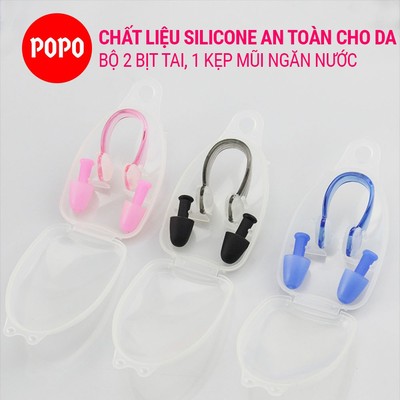 Bộ bịt tai người lớn cao cấp EN5 POPO ngăn nước, chất liệu an toàn, thiết kế kiểu mới