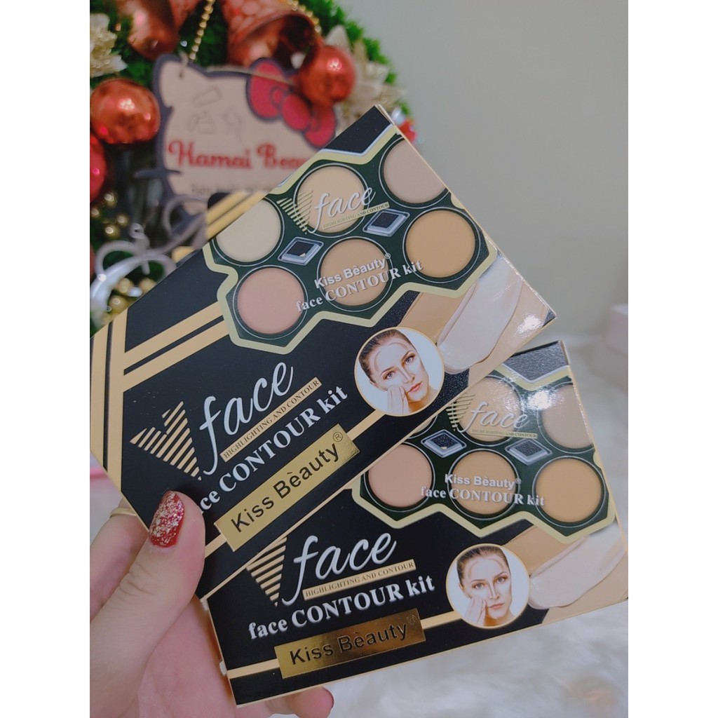 Phấn tạo khối 6 ô kèm chổi Kiss | BigBuy360 - bigbuy360.vn