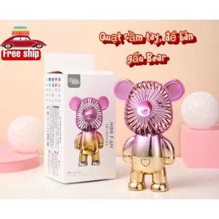 Quạt cầm tay mini hình gấu Bear đáng yêu