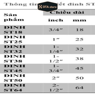 Đinh bắn bê tông ST