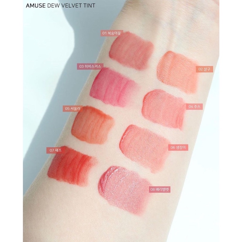 SON siêu lì, mềm môi AMUSE DEW VELVET hót tại Hàn Quốc.