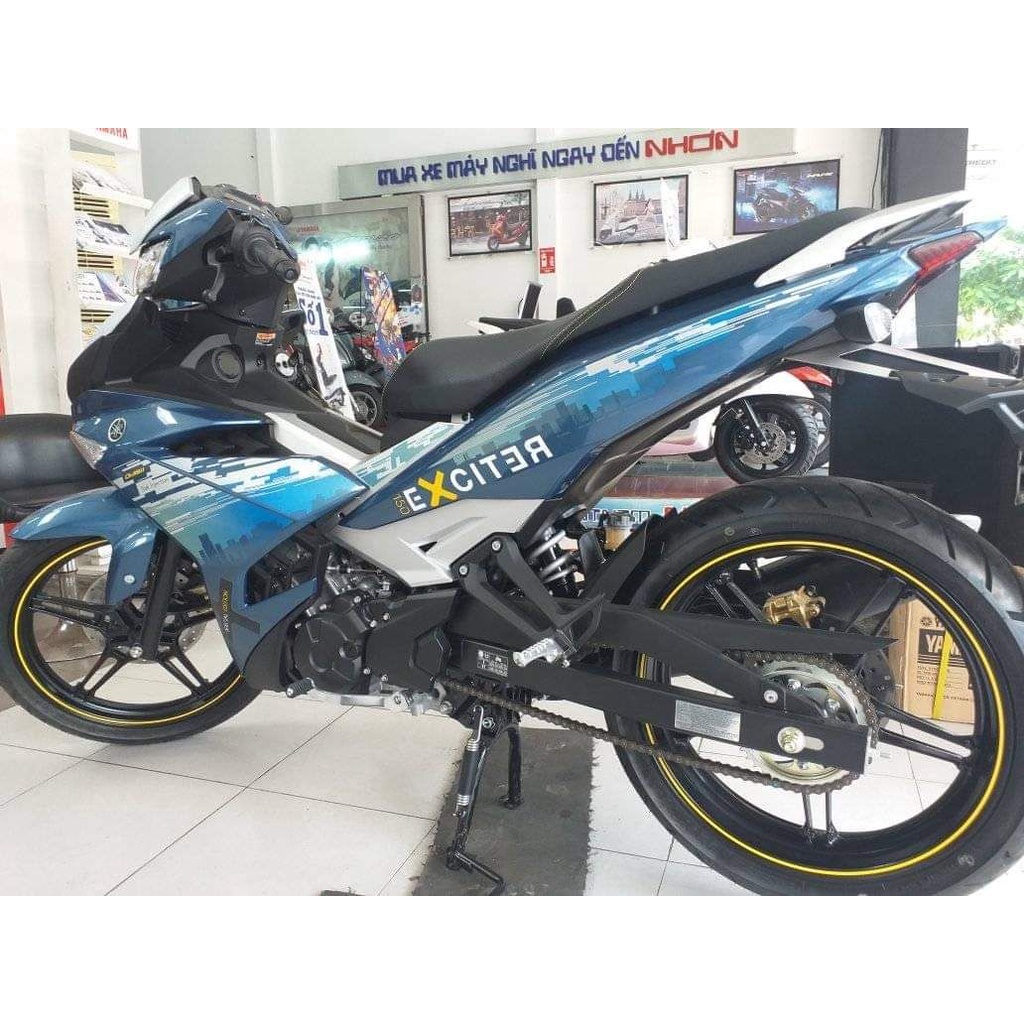 Tem trùm ex 150 xanh bình minh Dawn - Độ dán team trùm decal xe máy ex 150 xanh bạc bình minh Dawn - Team trùm decal