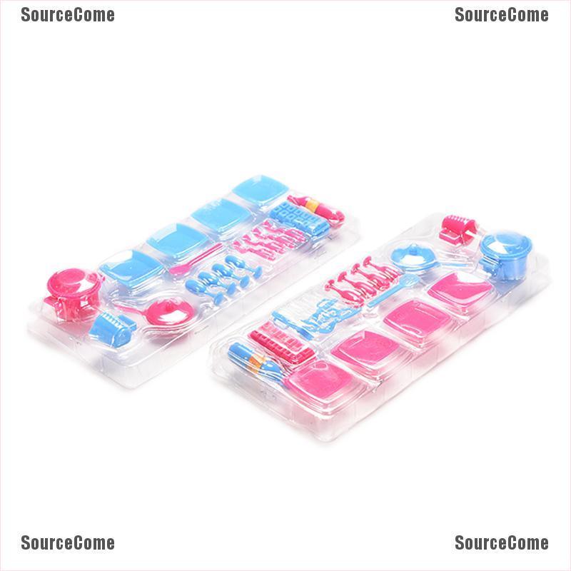 Set 18 Dụng Cụ Nhà Bếp Mini Màu Sắc Ngẫu Nhiên Cho Nhà Búp Bê