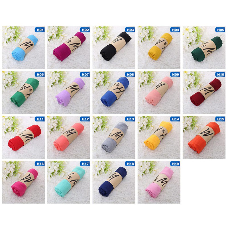 Khăn Choàng Cotton Mềm Màu Trơn Phong Cách Hồi Giáo Thời Trang Mùa Hè Cho Nữ | BigBuy360 - bigbuy360.vn