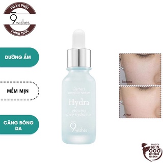 Tinh Chất Dưỡng Ẩm, Cấp Nước, Căng Bóng Da 9 Wishes Hydra Glowing Deep Hydration Ampule Serum 25ml
