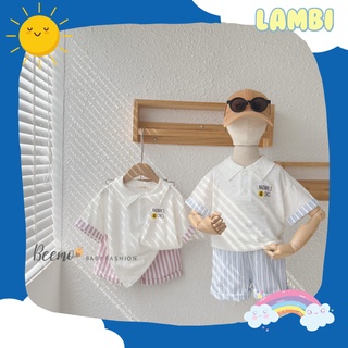 Sét bộ quần áo polo bé trai chính hãng beemoo