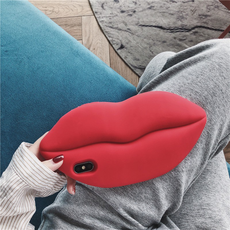 Ốp Điện Thoại Silicon Mềm Hình Đôi Môi 3d Cho iphone 15promax 14promax 13promax x xs max xr 7 8 plus 11 pro max 11 12 12promax