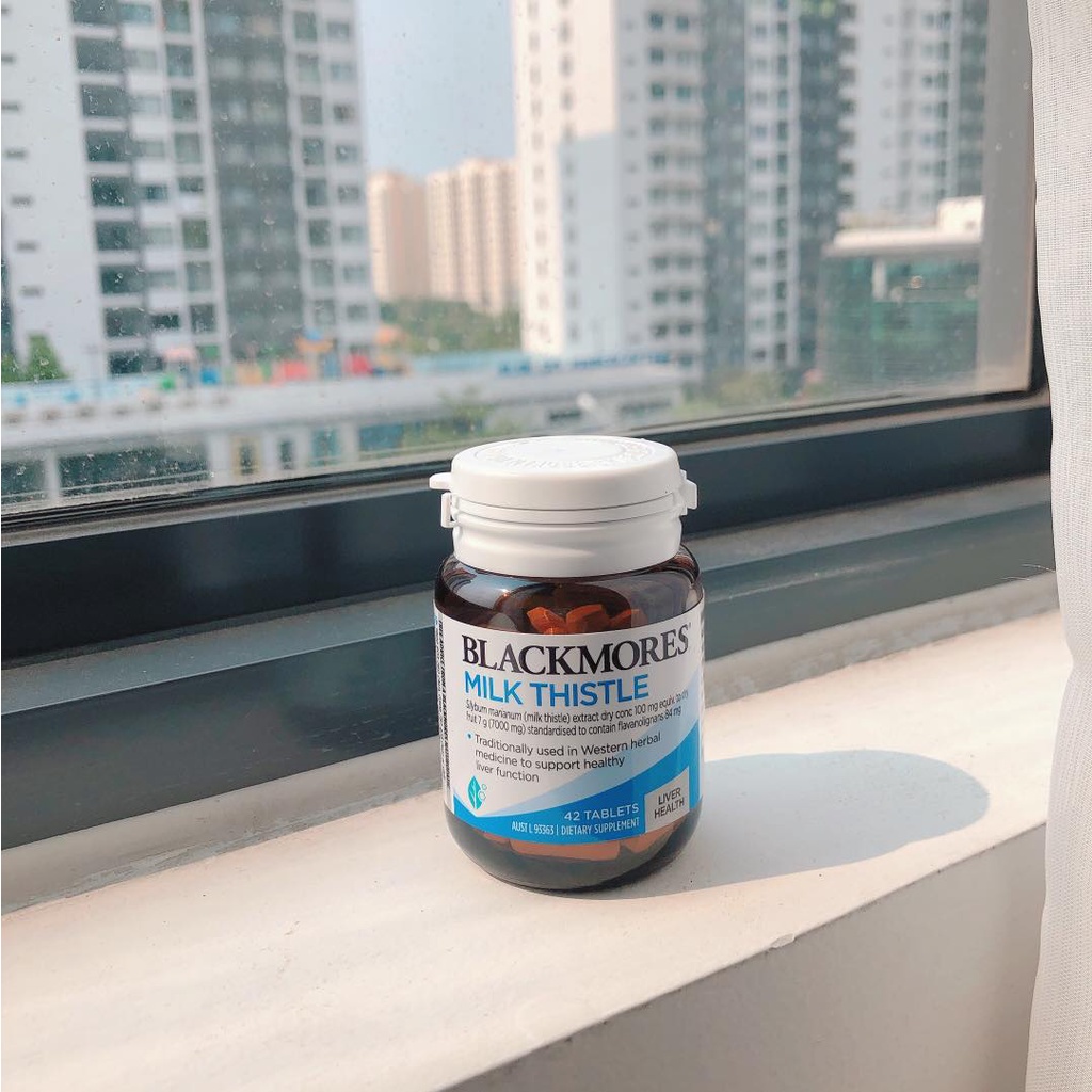 [Hàng chuẩn Úc] Viên uống bổ gan, giải độc tố gan Blackmores milk thistle 42 viên của Úc