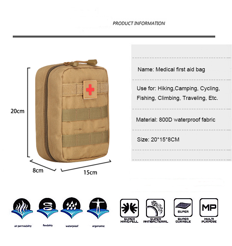 Túi đựng dụng cụ sơ cứu y tế đa năng tiện lợi Chiến thuật Molle EMT Ngoài trời