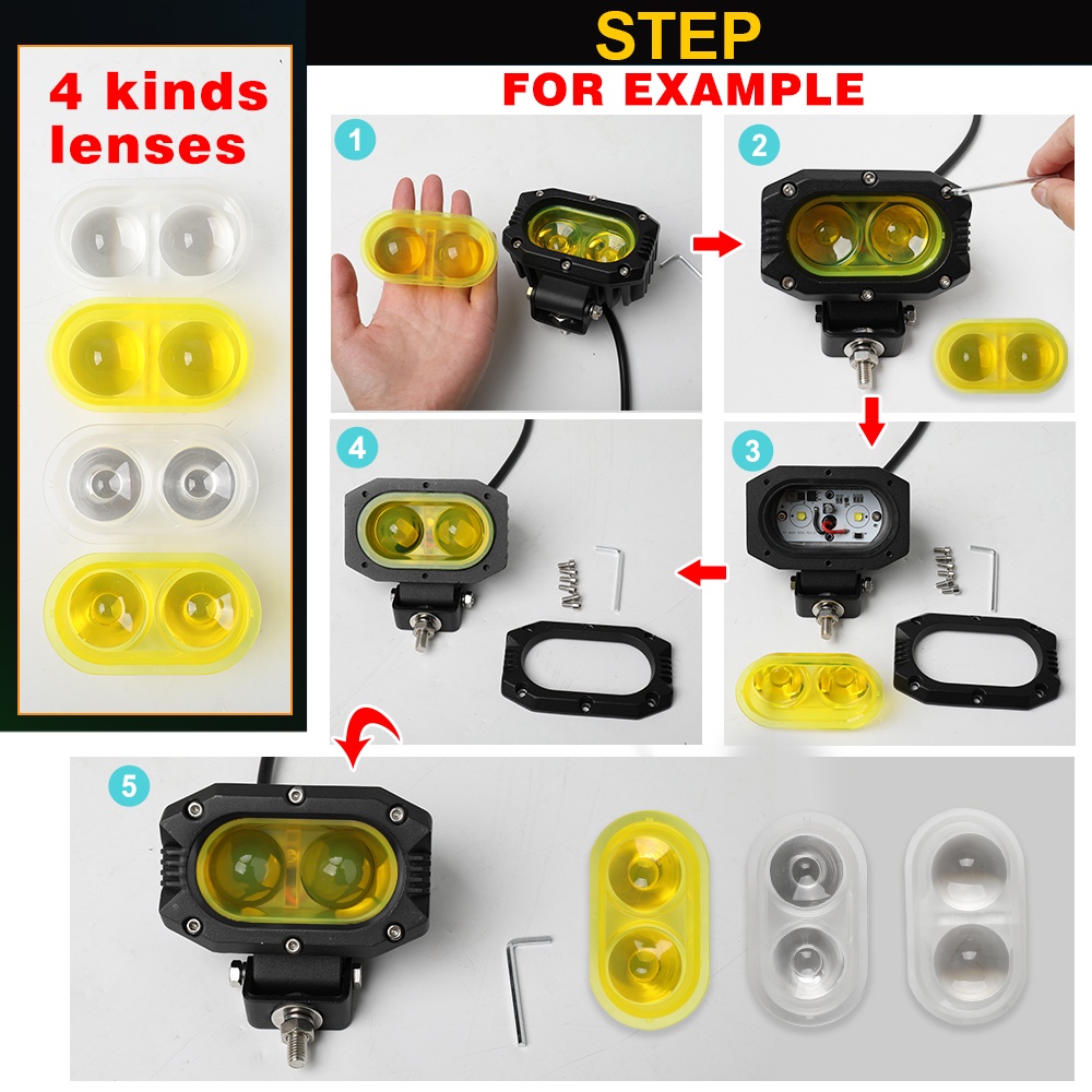 Đèn Led 4X4 4WD 96W Siêu Sáng Cho Xe Hơi