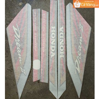 Tem xe Dream II, Decal xe Dream II màu nho LOẠI TỐT - 3 lớp