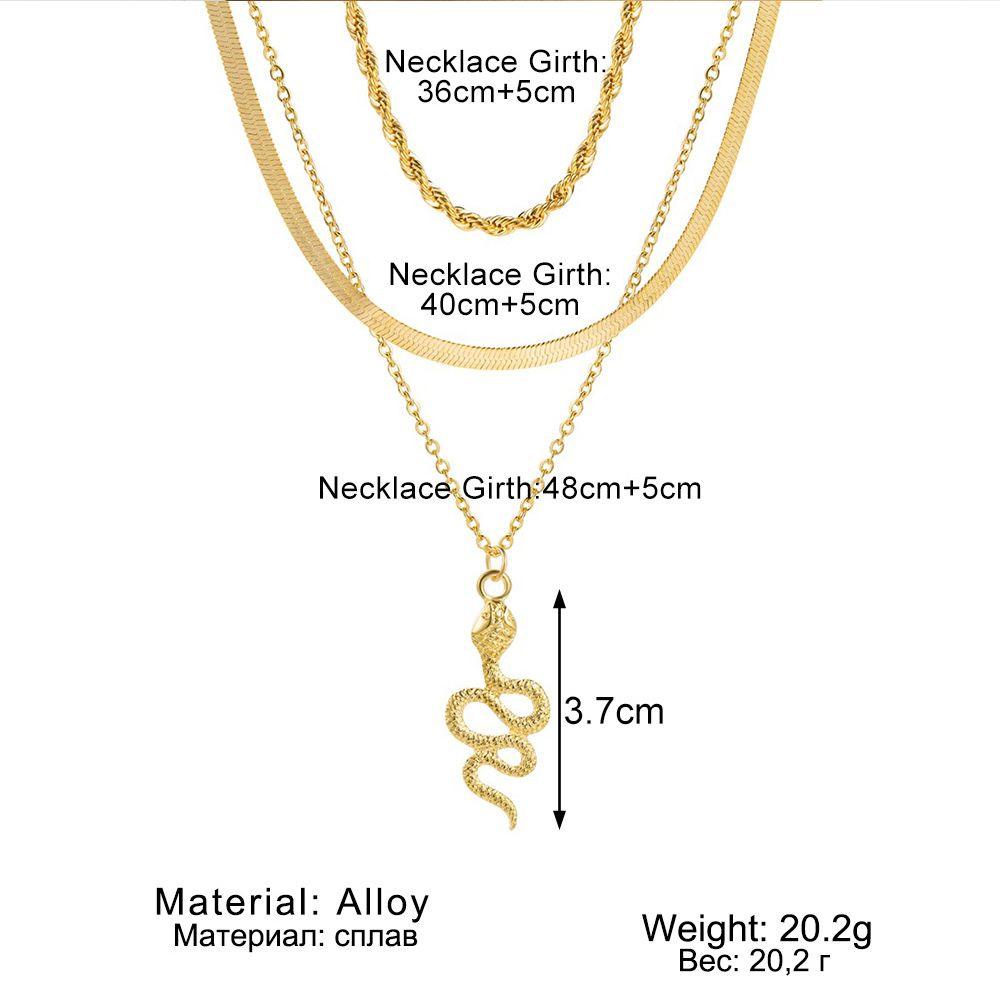 Vòng cổ Nhiều Lớp Bằng Hợp Kim Dày WMES15H Y2K Thời Trang Cho Nam Và Nữ