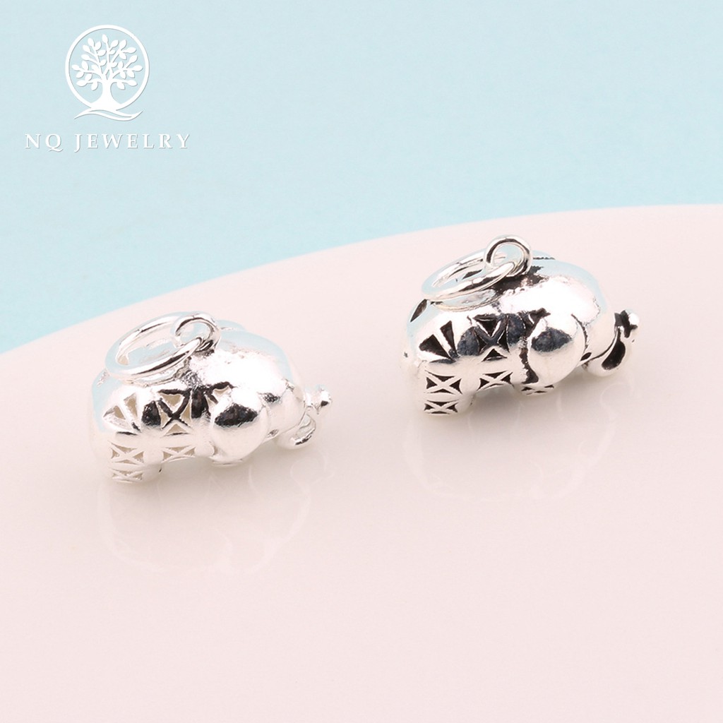 Charm bạc thái con voi treo - Charm treo hình con voi NQ Jewelry