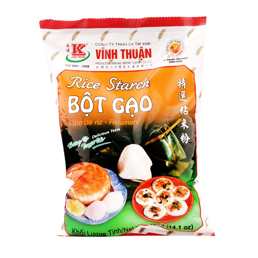 Bột gạo tẻ nấu bột cho bé, làm bánh Vĩnh Thuận gói 400g tiêu chuẩn xuất Châu Âu