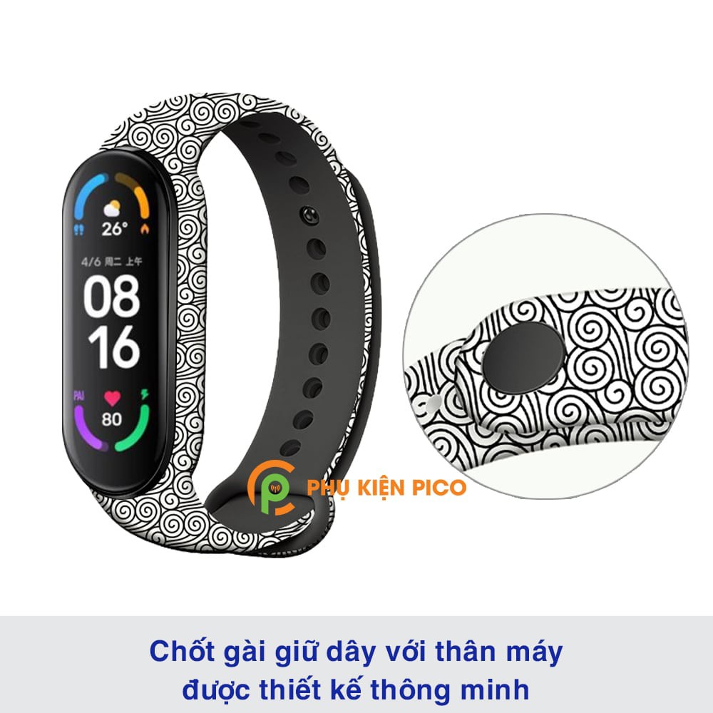 Dây đồng hồ Xiaomi Mi Band 6 silicone cao cấp siêu mềm phong cách thời trang nhiều màu - Dây silicon MiBand 6