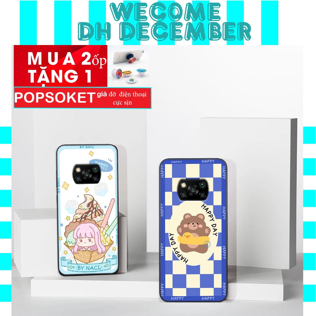 Ốp lưng Xiaomi POCO X3 / X3 PRO / X3 NFC  in hình 3D gấu mới nhất - sang - chảnh - ĐẸP- BỀN