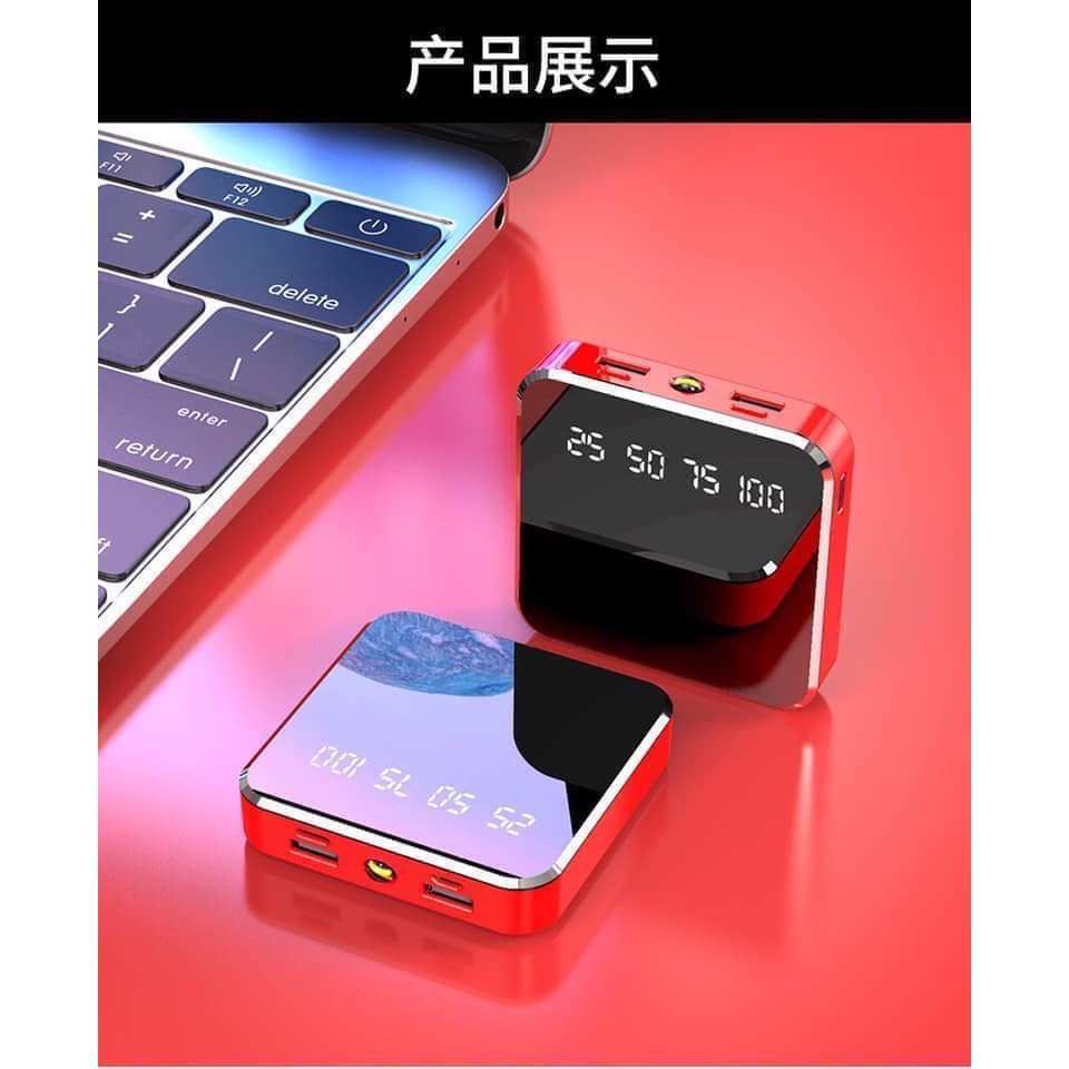 Sạc dự phòng mini 20000 Mah có LED - thời trang, nhỏ gọn